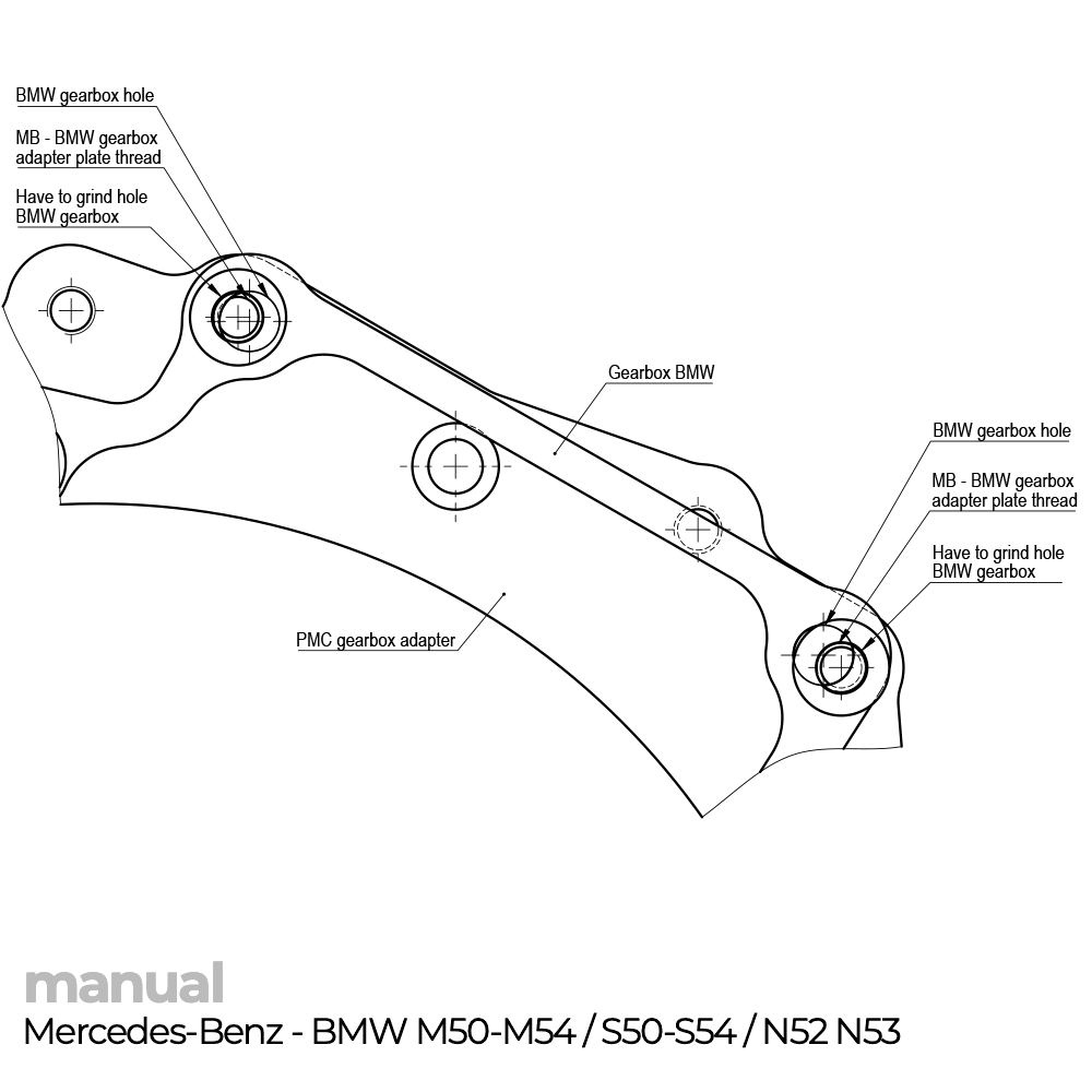 szlifowanie dzwonu skrzyni biegów zf adapter pmc mercedes Benz zf5