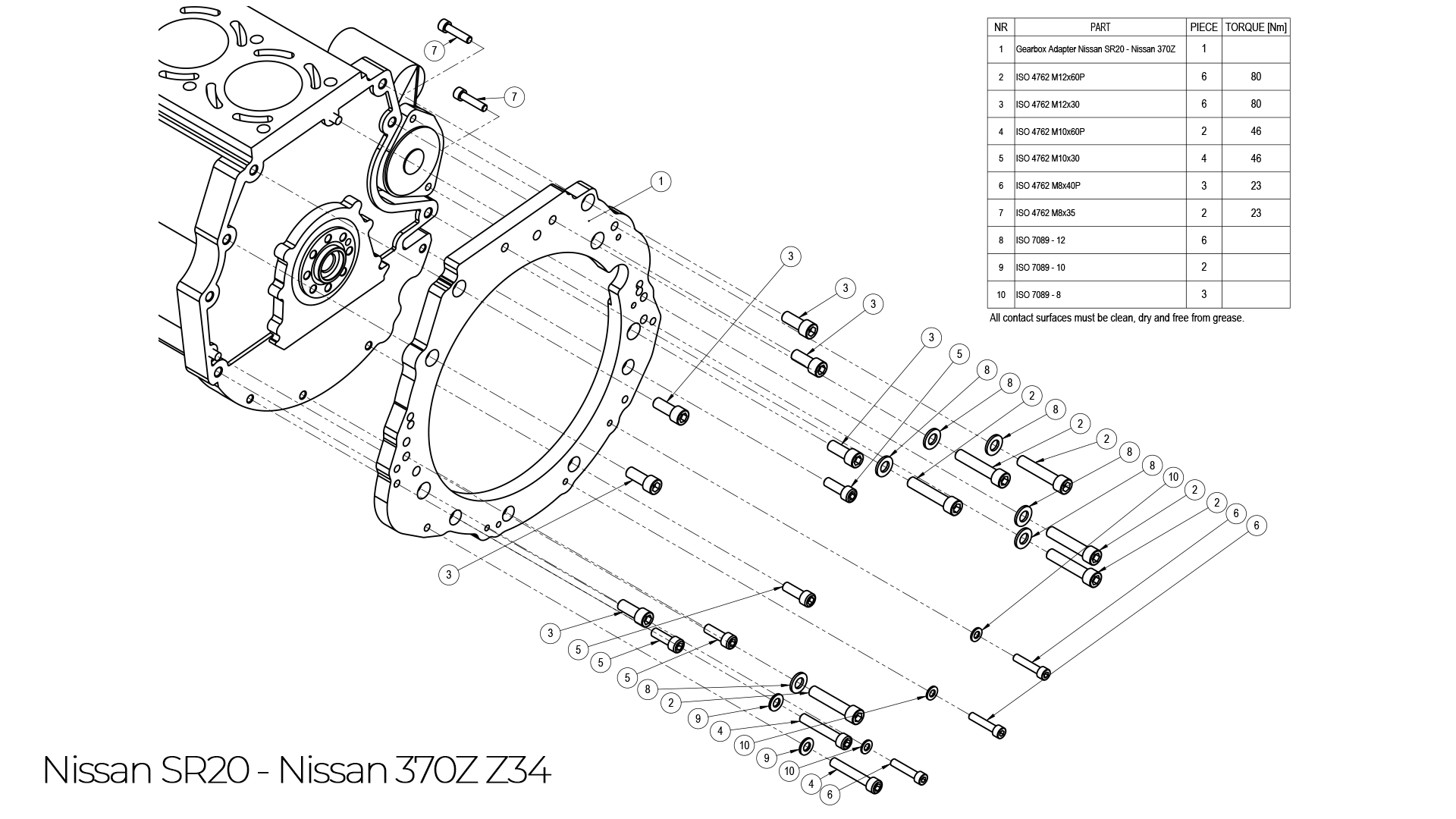 instrukcja montażu adaptera Nissan SR20 - Nissan 370Z