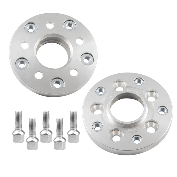 PMC Motorsport aluminum Bolted Wheel Spacers Set for VAG adapter 5x112 to  5x130 / 57,1 to 71,6 / 50MM 50mm / 1.97 (100mm / 3.94 per axle) \ 5x112  -> 5x130 \ yes