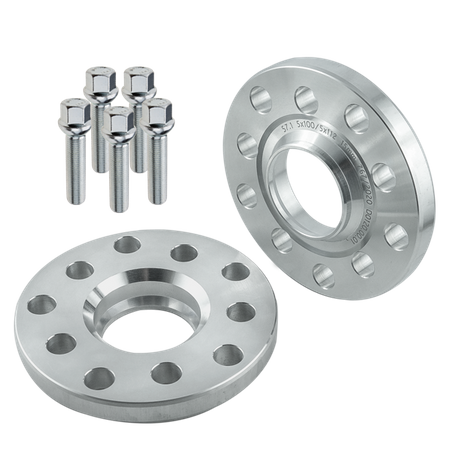 Set of aluminum hub-centric wheel spacers for VAG  5x112 / 5x100 / 57.1 / 25mm + Bolts