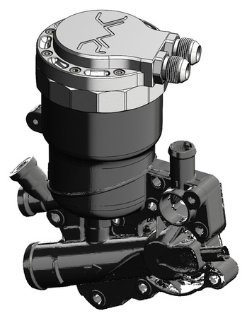 Oil filter lid (cap) with oil cooler fitting AUDI 3.0 TDI