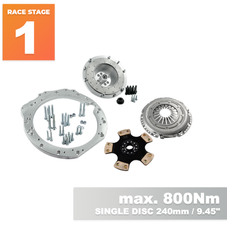 Race Stage 1 Mercedes-Benz M113 M113K AMG - cambio manuale 6 marce BMW M57n GS6-53DZ HGD JGA HGA - 240mm / 9.45"