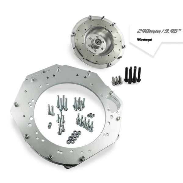 Adaptador GM Chevrolet V8 LS - manual 6 marchas BMW M57n GS6-53DZ HGD JGA - 240mm / 9.45"