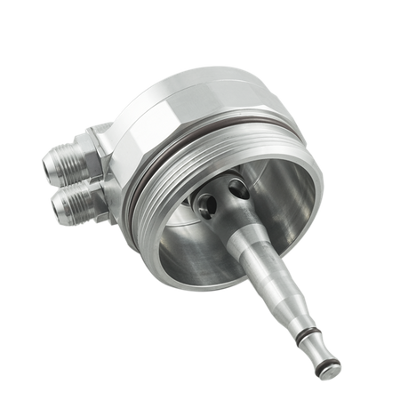 Oil filter lid (cap) with oil cooler fittings and 2 sensor ports BMW M52 M54 M56