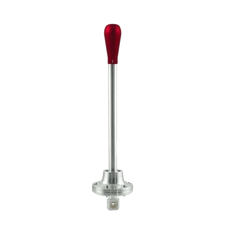 Short shifter BMW E30 E34 new version - aluminium long red knob 