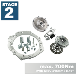 Stage 2 Toyota JZ - manual 6-biegów BMW M57n GS6-53DZ HGU HGK - 215mm / 8.46" Twin Disc