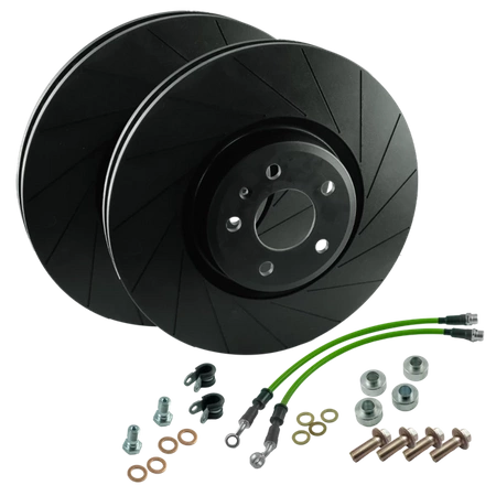 Adapter zacisków hamulcowych do Audi C4 Hp2 Ufo Brembo Z17/Z18 + tarcze + przewody