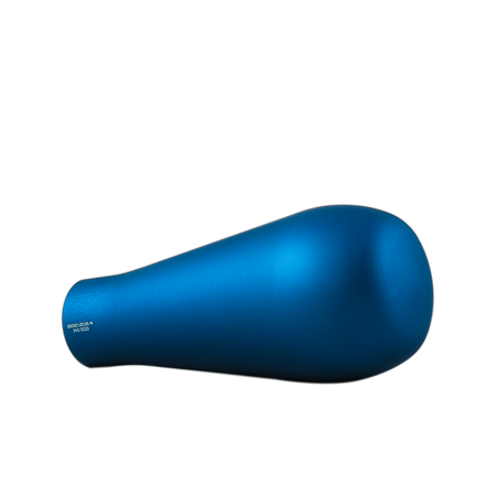 Aluminium langer blauer Knopf