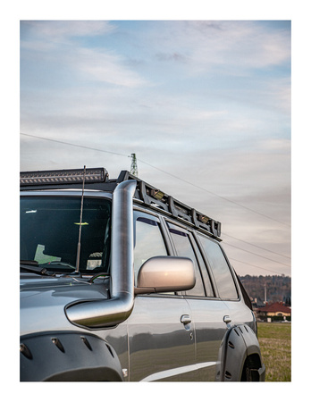 Galerie de toit en aluminium pour Nissan Patrol Y60 + LED Lights