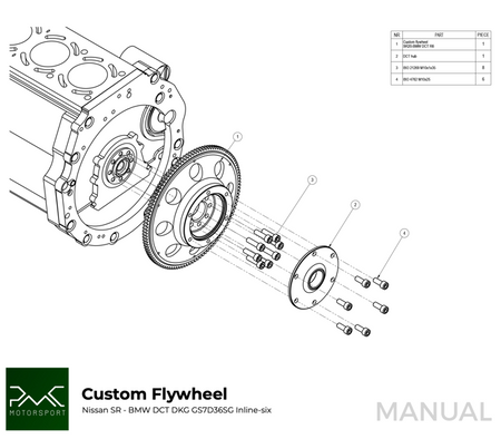 Adapter Kit Nissan SR20 - DCT DKG Getrag GS7D36SG BMW N54 N55 S55