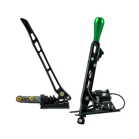 Freno a mano idraulico Black Edition - 0.750" + Short Shifter PRO H per cambi BMW - Lungo Verde