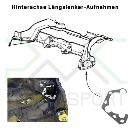 Kit de rinforzo telaio posteriore per BMW E36