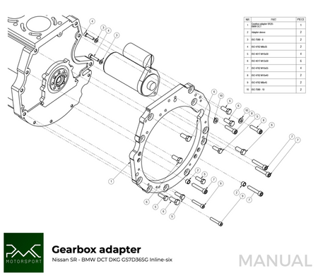 Adapter Nissan SR20 - DCT DKG Getrag GS7D36SG BMW N54 N55 S55