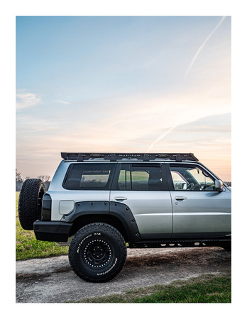 Galerie de toit en aluminium pour Nissan Patrol Y60 SWB