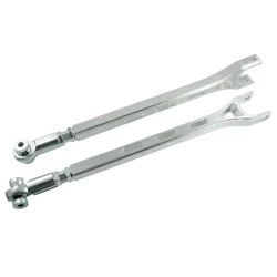 Aluminium adjustable rear lower control arms BMW E36 E46 - Uniball (Silver)