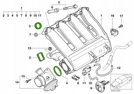 Zestaw Zaślepek Kolektora Ssącego BMW 22mm (4)