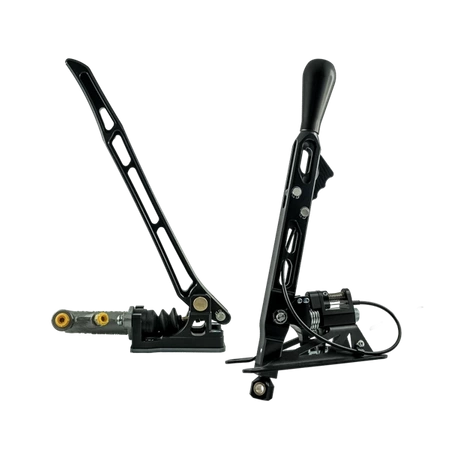 Black Edition Freno de mano hidráulico - 0.750" (invertido) + PRO H Short Shifter para caja de cambios BMW  - Pomo Largo Negro