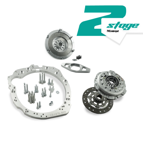 Stage 2 Volvo "White" T5 T6 - manual 6-marce BMW M57n GS6-53DZ HGD JGA - 215mm / 8.46" twin disc