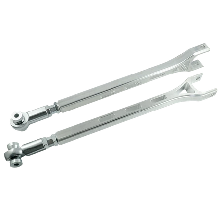 Aluminium adjustable rear lower control arms BMW E36 E46 - Uniball 95kN (Silver)