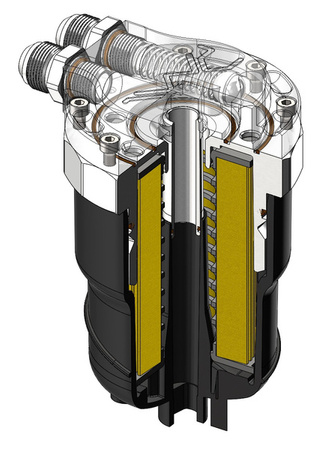 Coperchio filtro olio con raccordo radiatore olio AUDI 3.0 TDI