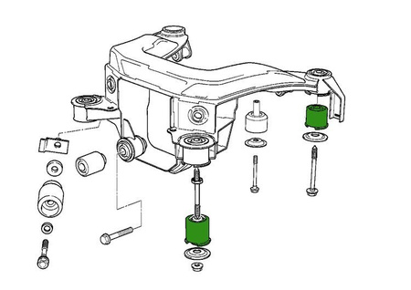 Bujes para subchasis trasero BMW E36