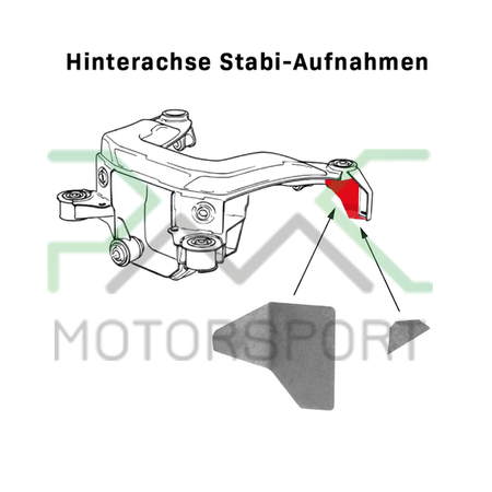 Kit de reforço traseiro / reforço subframe BMW E36