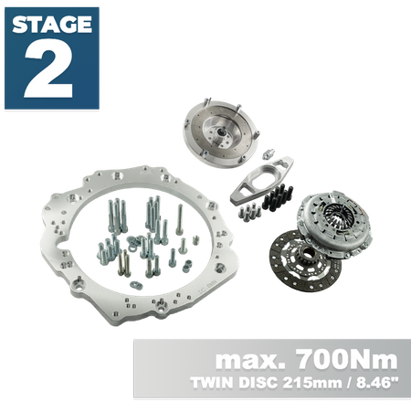 Stage 2 Toyota 1JZ 2JZ - manuale 6 marce BMW N54 GS6-53BZ 135i 335i 535i - 215mm / 8.46" Twin Disc