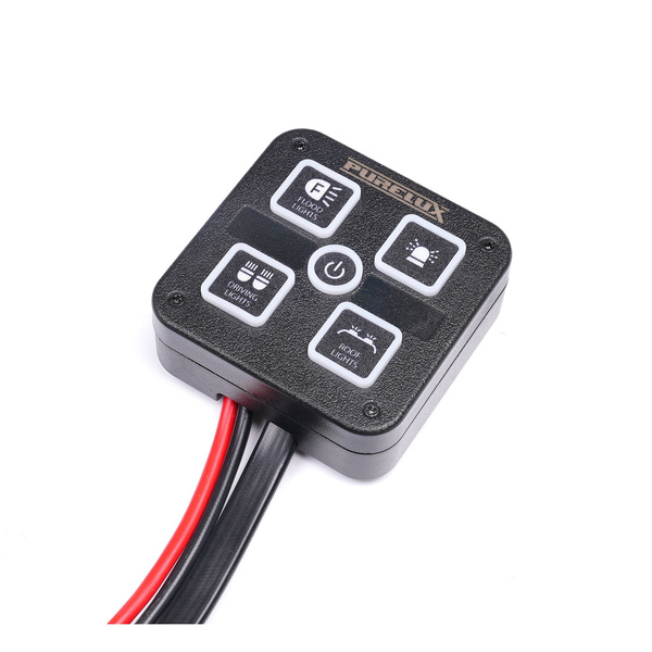 Schalttafel mit 4x Purelux Mini-Dashboard-Controller, 10–30 V
