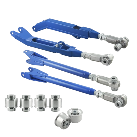 Stage 3 Adjustable Control Arm Set + Aluminium Control-Arm Bushings for BMW E36 – Uniball 95 kN