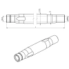 Brazo / Tubo de Acero Roscado por Ambos Lados – M14x1.5 - (140mm / 5,51")
