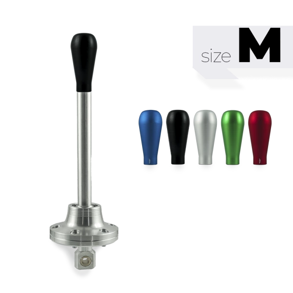 Short shifter BMW E30 E34 nowa wersja - aluminiowa czarna długa gałka (K)