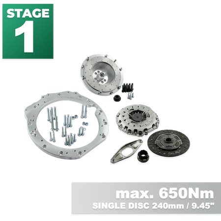 Stage 1 Mercedes-Benz M113 M113K AMG - cambio manuale 6 marce BMW M57n GS6-53DZ HGD JGA HGA - 240mm / 9.45"