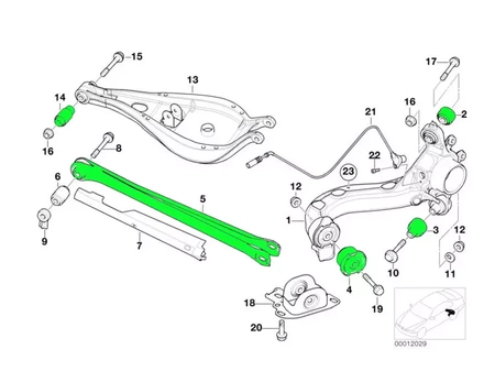 Stage 1 Kit de suspension arrière réglable BMW E46 - Uniball 95kN (Bleu)