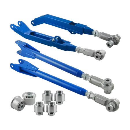 Stage 3 Juego de brazos de control ajustables + casquillos de aluminio para BMW E46 – Uniball 95 kN