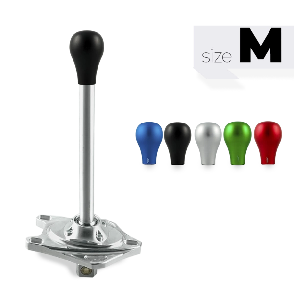 Short shifter BMW E8x E9x - aluminium short black knob (S)