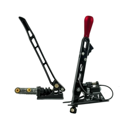 Black Edition Hydrauliczny hamulec ręczny rewers 0.750 + PRO H short shifter czerwona długa gałka (B)